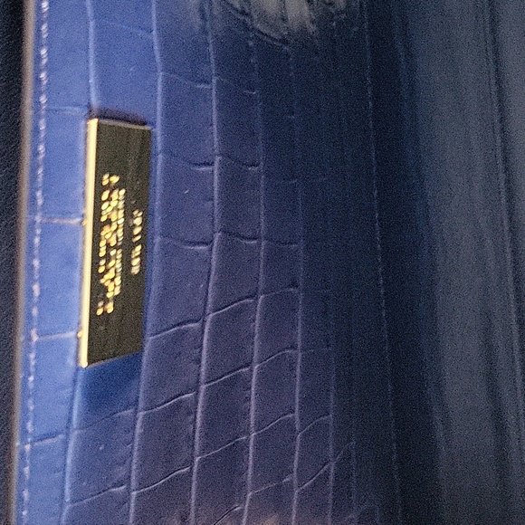 Ralph Lauren leather embossed royal blue tote bag with shoulder strap & dust bag - Picture 5 of 8